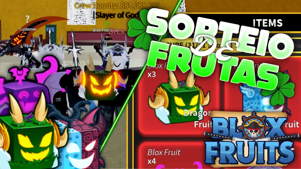 Sorteio de Frutas!! Blox Fruits - Roblox - AO VIVO - BR 